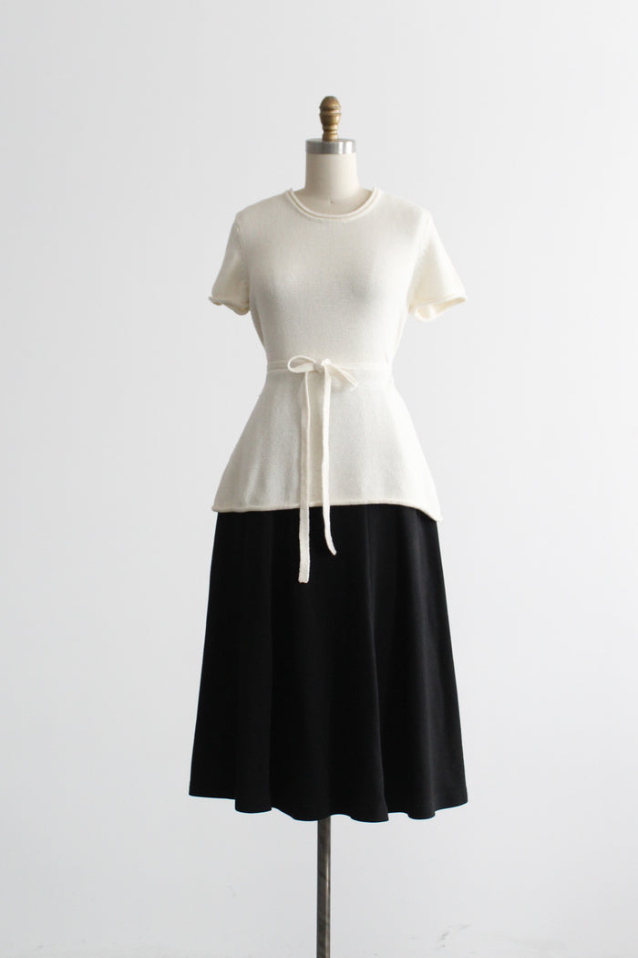 parchment belted tee