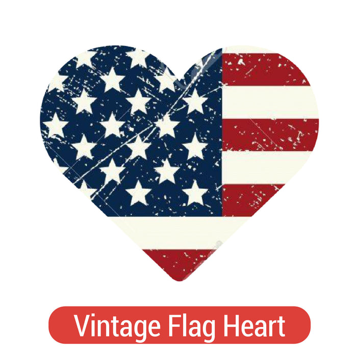 Vintage Flag Heart