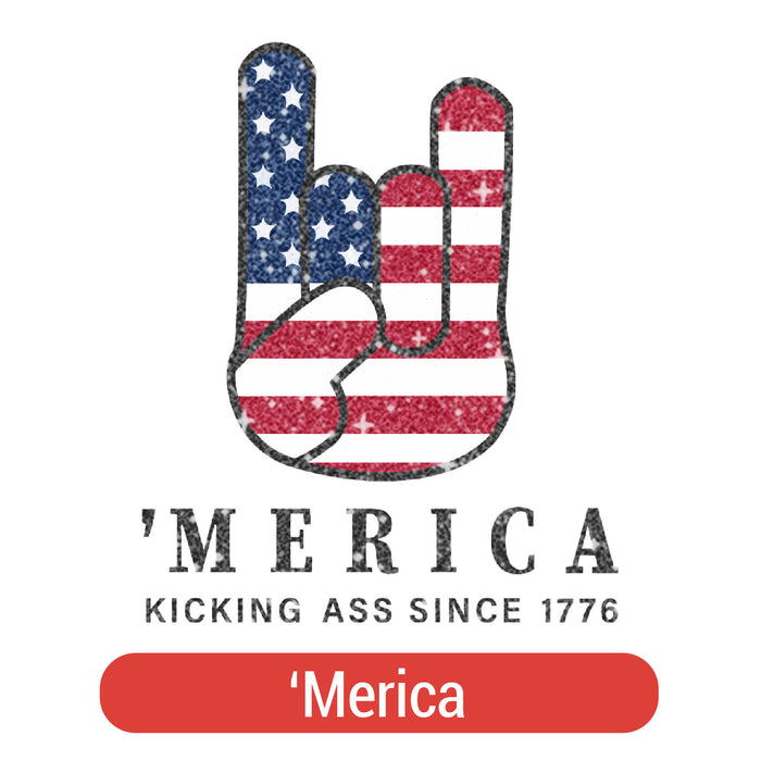 Patriotic Theme PAC Glitter HTV (8")