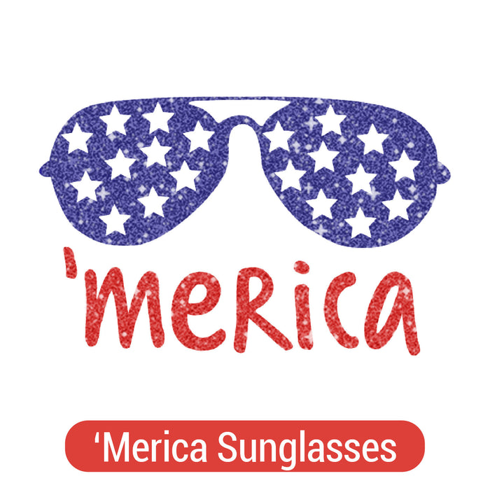 Patriotic Theme PAC Glitter HTV (8")