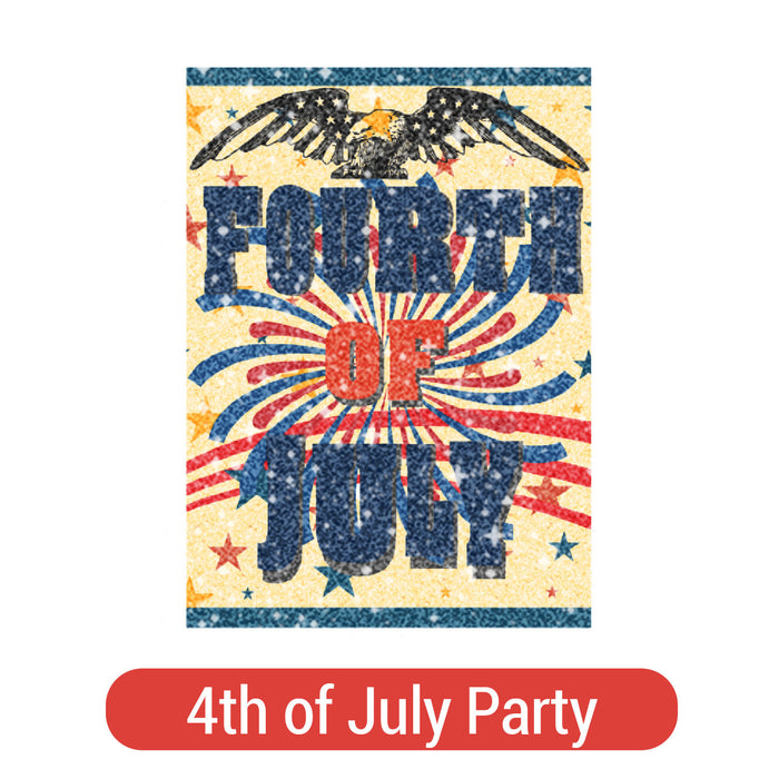 Patriotic Theme PAC Glitter HTV (8")