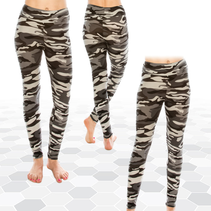 Patterned High Waist Yoga Ultra Soft Leggings (Regular/Plus Size)