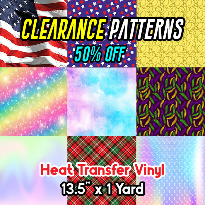 Patterned HTV (13.5" x 1 Yd) CLEARANCE *50% off*