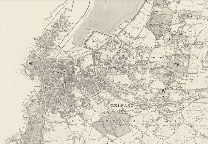 Personalised Old Map of Belfast