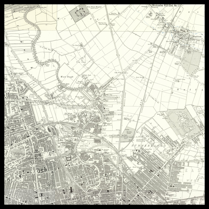 An old Ordnance Survey map of Kingston upon Hull