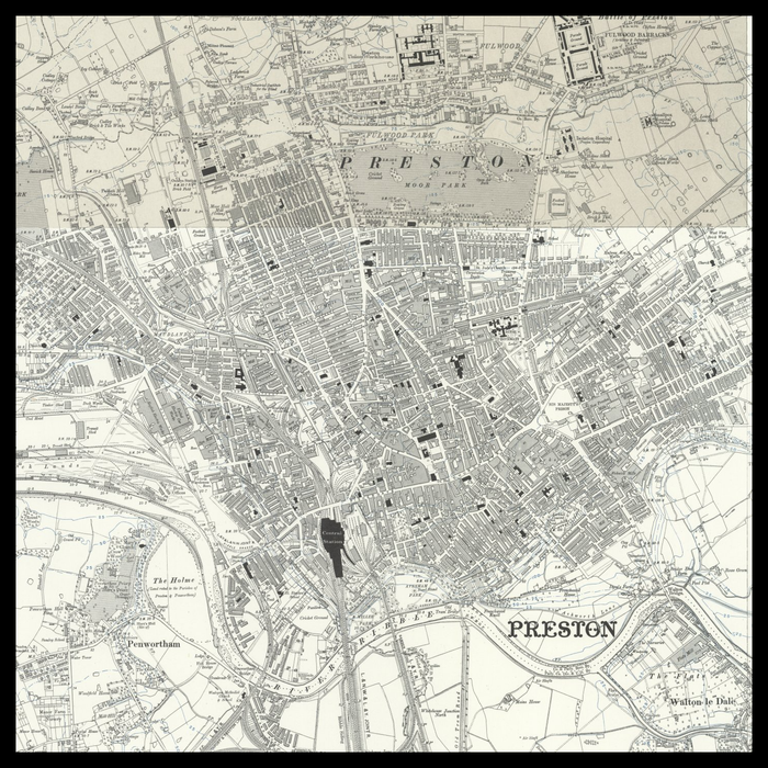 An old Ordnance Survey map of Preston