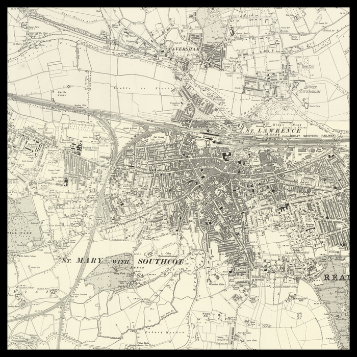 An old Ordnance Survey map of Reading