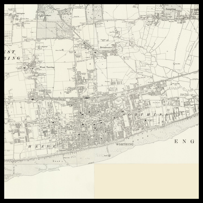 An old Ordnance Survey map of Worthing