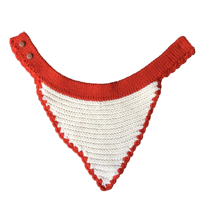 Pet bandana with crochet button