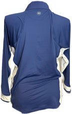 Peter Millar Navy & White Pullover w/ Orange Zipper Size XL
