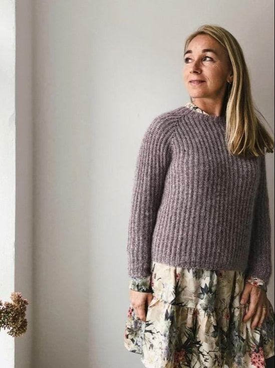 Petra brioche sweater by Önling, No 12 + silk mohair knitting kit
