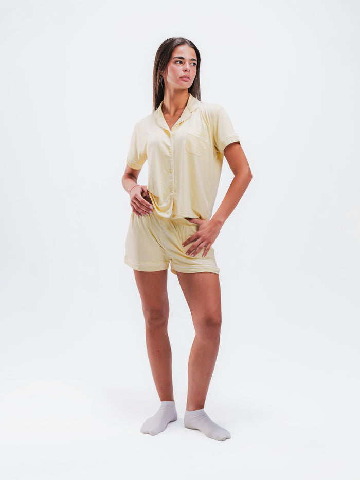 PIPED SHORT SLEEVE & SHORT SET