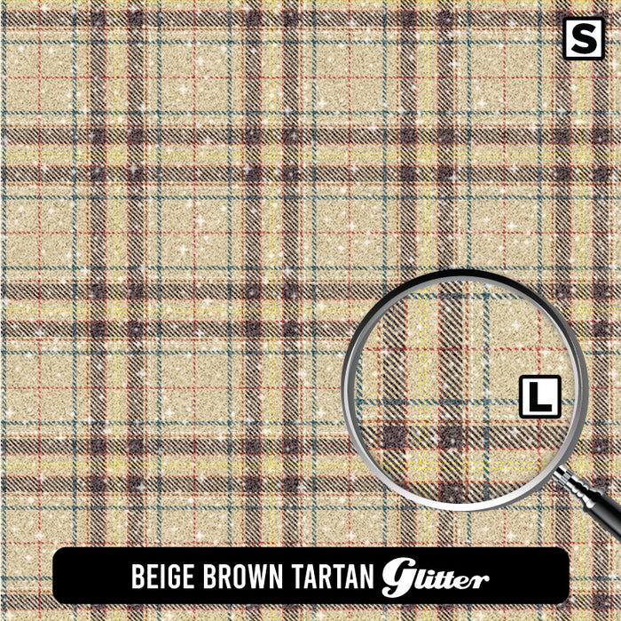 Beige Brown Tartan