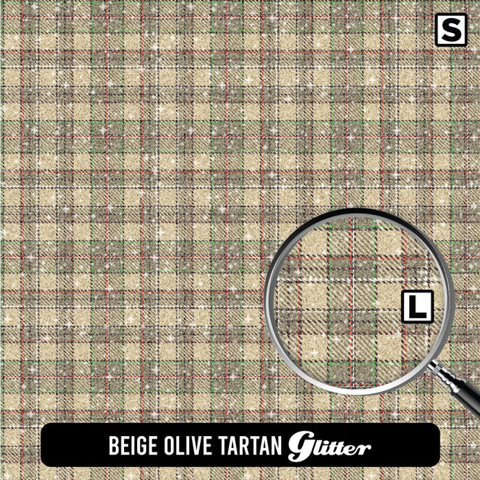 Beige Olive Tartan