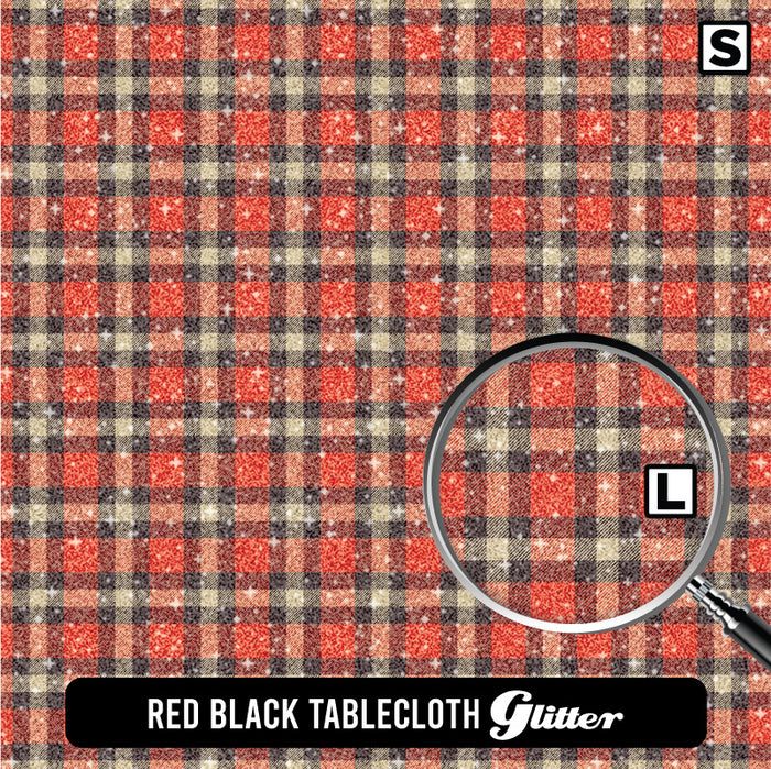 Red Black Tablecloth