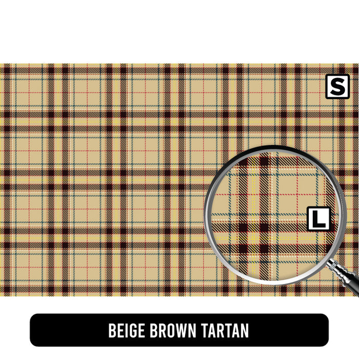 Beige Brown Tartan