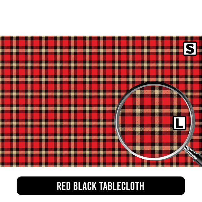 Red Black Tablecloth