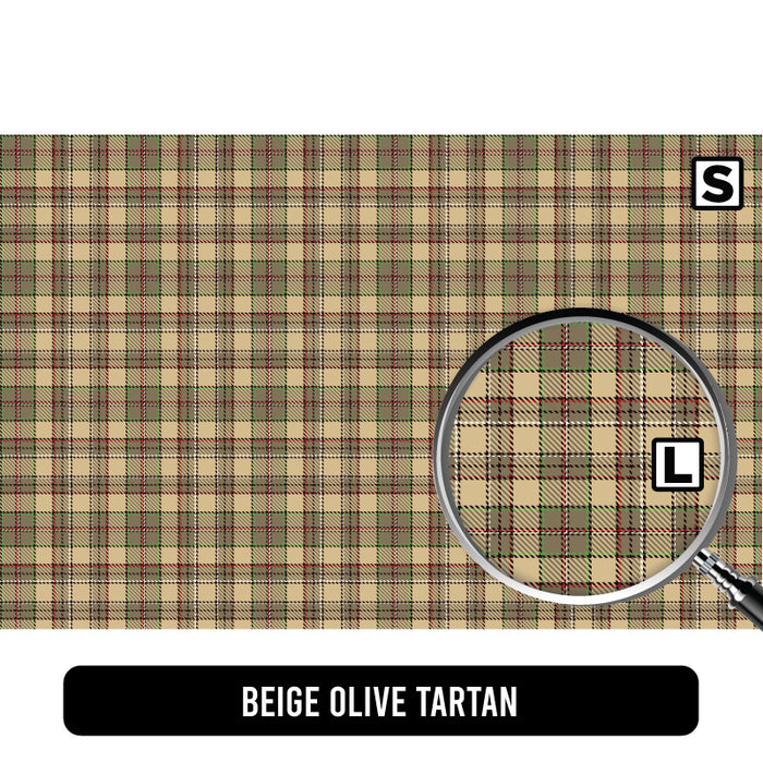Beige Olive Tartan