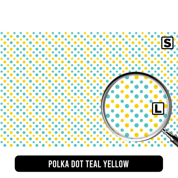 Polka Dot Teal Yellow