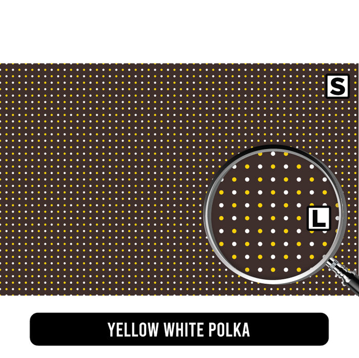 Yellow White Polka