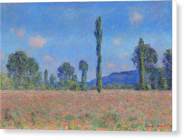 Poppy Field - Giverny - Canvas Print