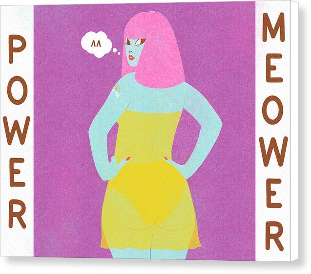Power Meower - Canvas Print
