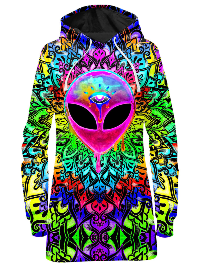 Psy Alien Pink Hoodie Dress BrizBazaar Epic Hoodie