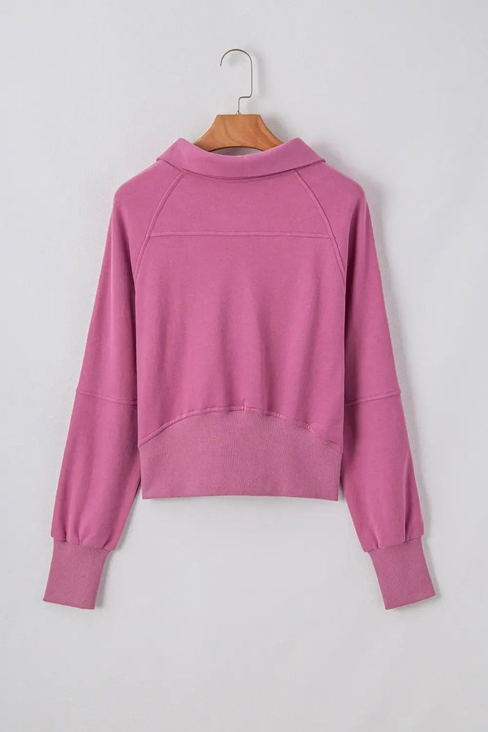 Shop Quarter Zip Stand Neck Kangaroo Pocket Sweatshirt at eAura