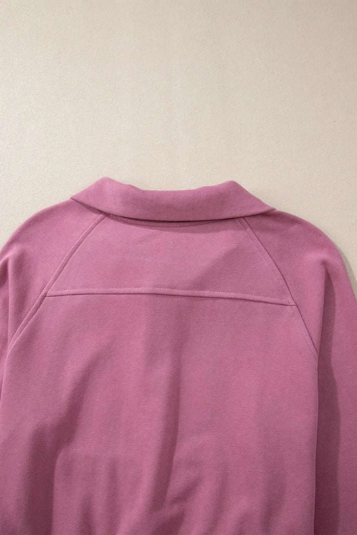 Shop Quarter Zip Stand Neck Kangaroo Pocket Sweatshirt at eAura