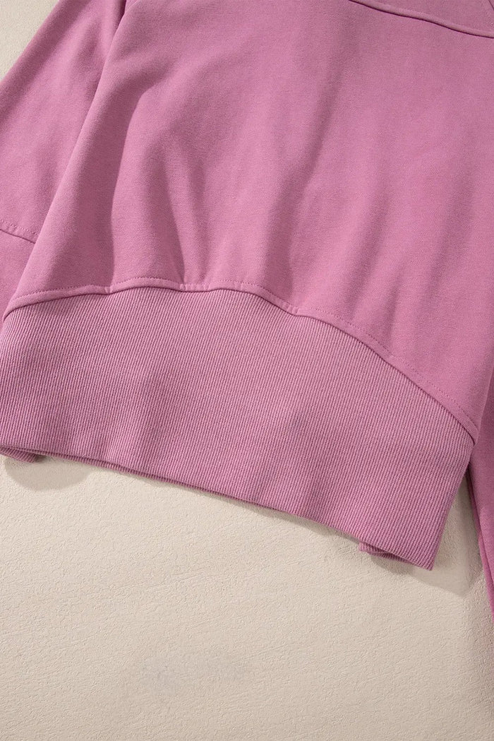 Shop Quarter Zip Stand Neck Kangaroo Pocket Sweatshirt at eAura