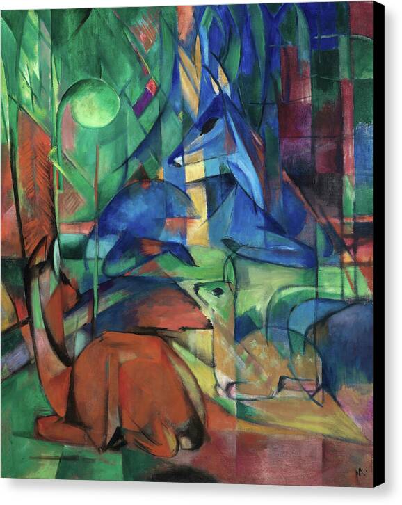 Rehe im Walde II - Canvas Print