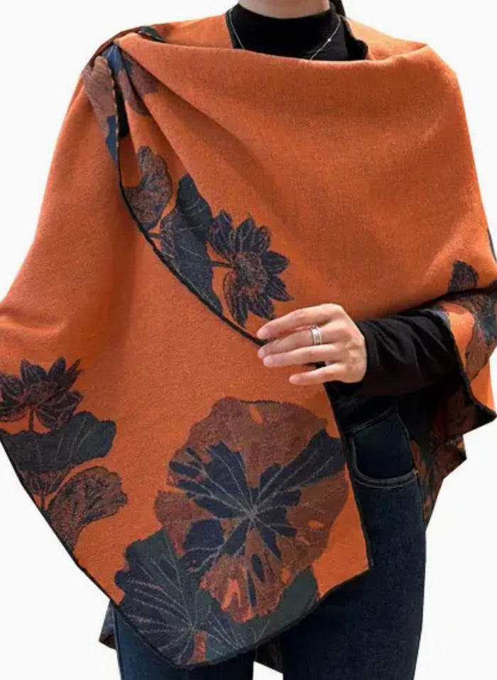 Fan Leaves * Orange/Navy / O/S