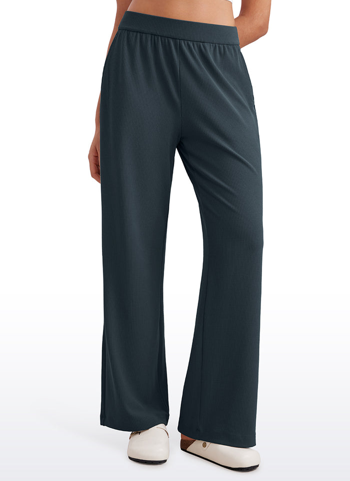 CRZ YOGA Women's Casual Lounge High Rise Sweatpants with Pockets 30.5" True Navy