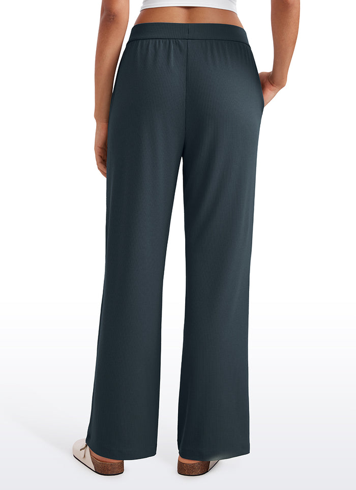 CRZ YOGA Women's Casual Lounge High Rise Sweatpants with Pockets 30.5" True Navy