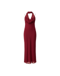 RILEY SASH DRESS MERLOT