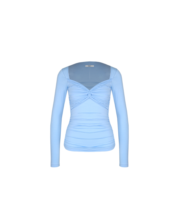 RIO KNIT LONG SLEEVE CORNFLOWER