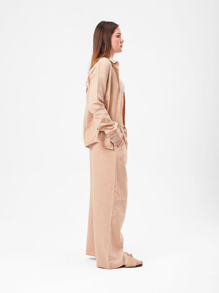 RIPPLED LINEN SHIRT