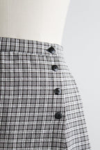 salt & pepper gingham skort