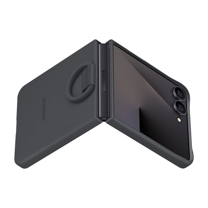 Samsung Silicone Cover With Ring - Samsung Galaxy Z Flip7 - Black (SAM-EF-PF766TB)