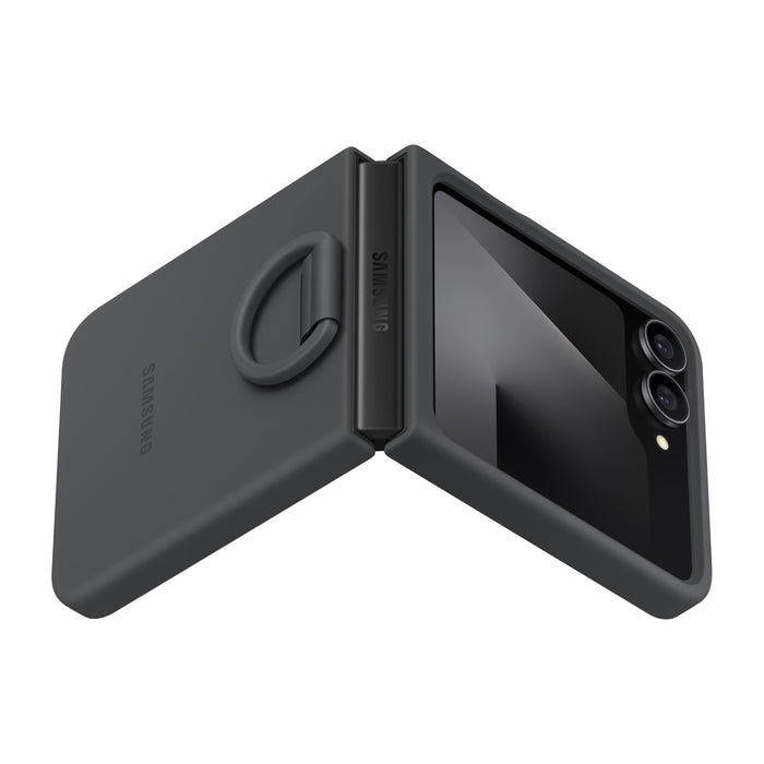 Samsung Silicone Cover With Ring - Samsung Galaxy Z Flip7 FE / Flip6 - Black (SAM-EF-PF741TB)