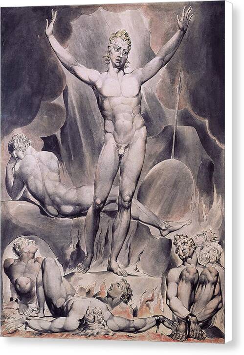 Satan Arousing the Rebel Angels - Canvas Print
