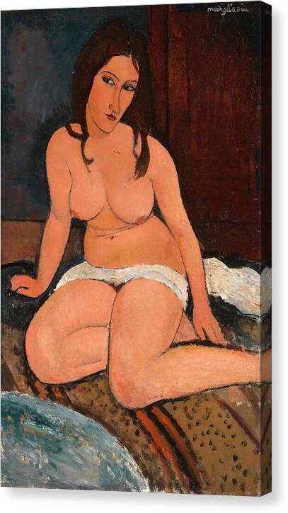 Seated Nude - Canvas Print