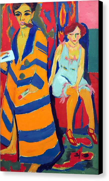 Self Portrait with a Model - Canvas Print