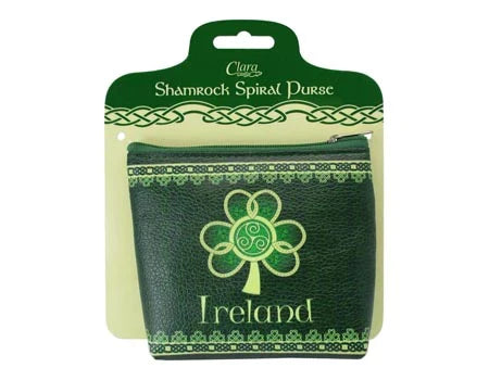 Shamrock Spiral Zip Coin Purse