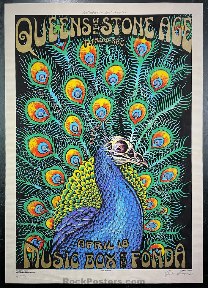 AUCTION - Emek - Queens of the Stone Age - Los Angeles '05 - Cream Velvet - Edition of 4 - Excellent-278011-166751