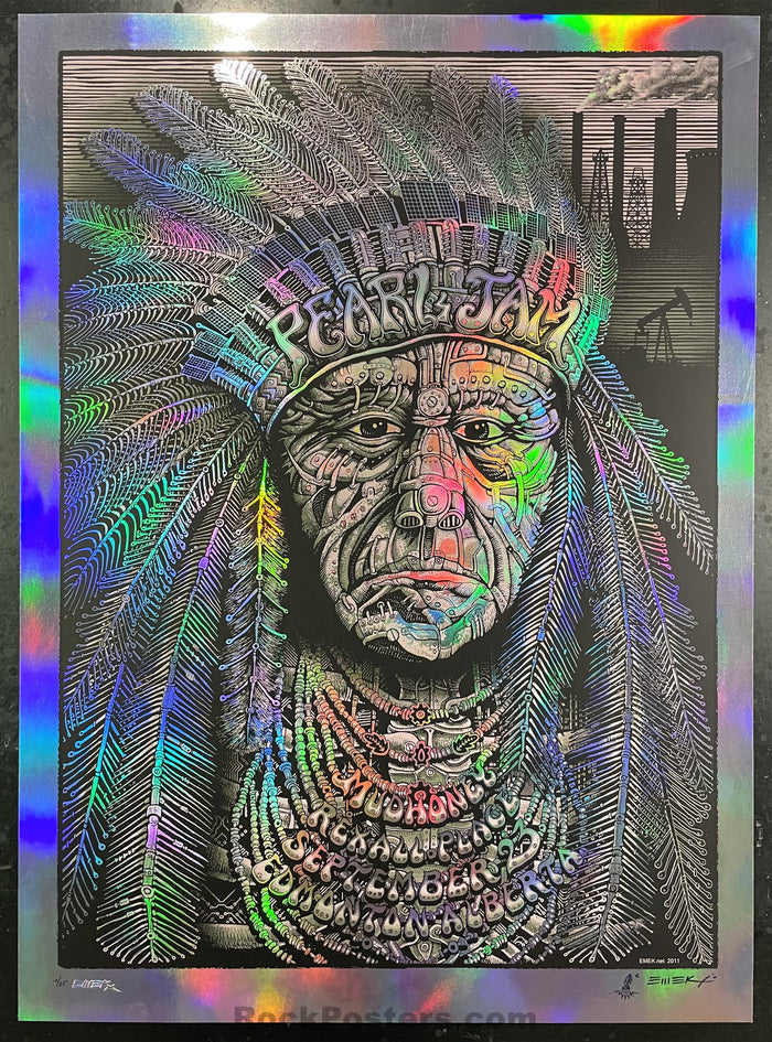 AUCTION - Emek - Pearl Jam Edmonton '11 - Foil Edition of 25 - Near Mint-278028-166824