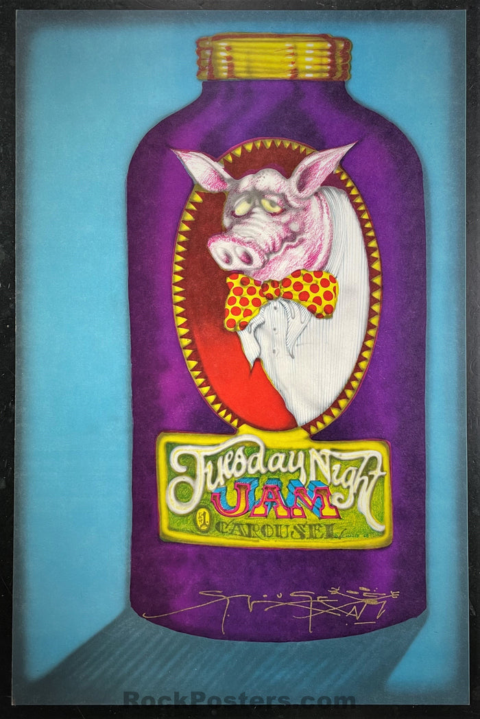 AUCTION - AOR-2.170 - Tuesday Night Jam - 1968 Poster - Mouse Signed - Carousel Ballroom - Near Mint Minus-296751-181096