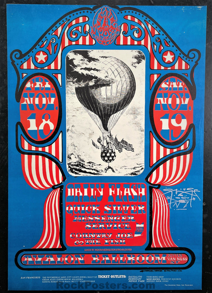 AUCTION - FD-35 - Daily Flash - 1966 Poster - Mouse Signed - Avalon Ballroom - Excellent-297545-181099