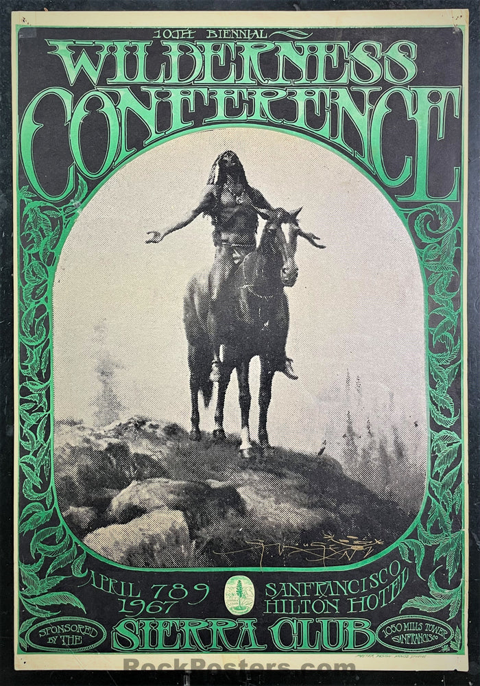 AUCTION - AOR-2.365 - Wilderness Conference  - Mouse Signed -  1967 Poster - Hilton Hotel - Good-296763-181102