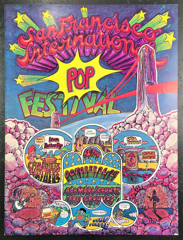 AUCTION - S.F. International Pop Festival - 1968 Poster - Near Mint Minus-327751-198852